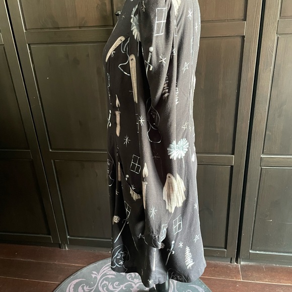 Black Dress with Ghost and Candle Print - Picture 3 of 5